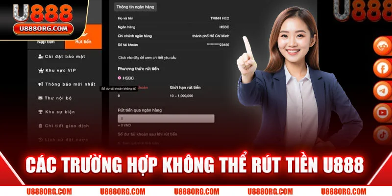 Trường hợp sảy ra khi rút tiền không hợp lệ